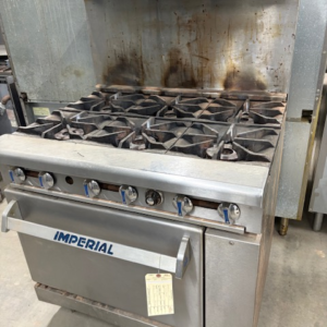 0520-IMPERIAL IR-6 6 BURNER RANGE