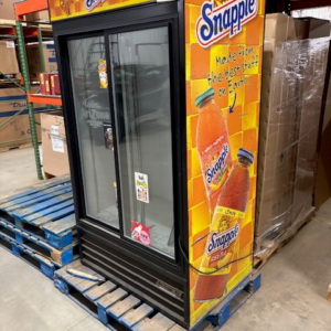 0526-BEVERAGE AIR 2 SLIDING DOOR COOLER MT38